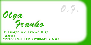 olga franko business card